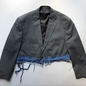 Crop Blazer w/ denim bottom